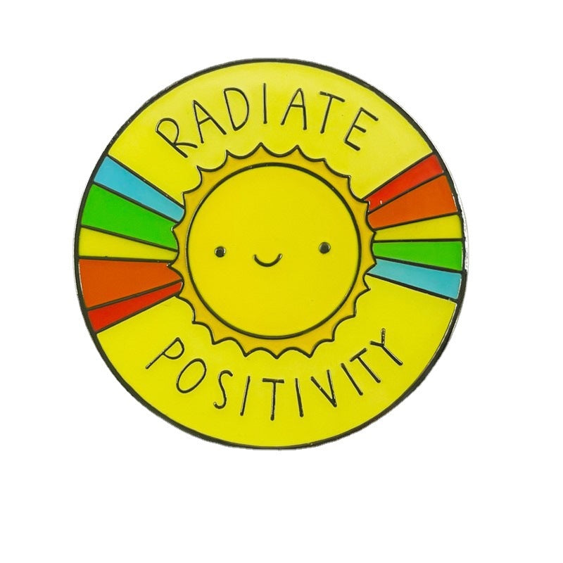 Spreading Positive Energy, Cute Rainbow Little Sun Accessory Pin
