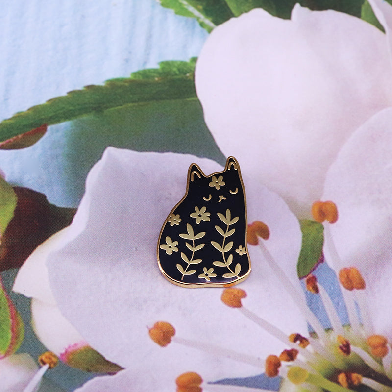 A Black Cat'S Christmas Pin