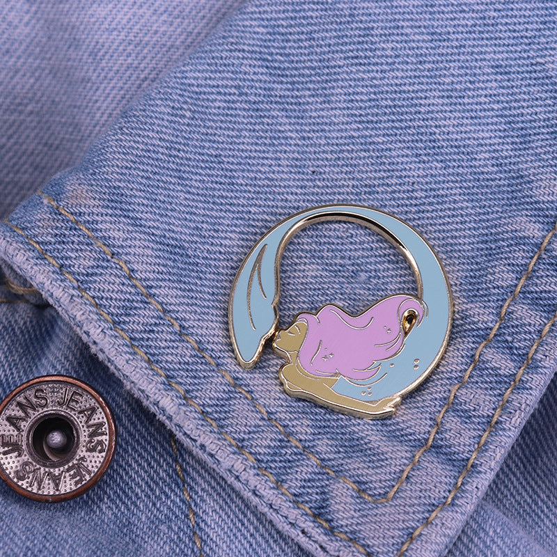 Circle Mermaid Pin