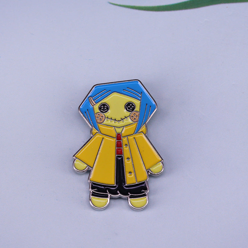 Coraline Doll Pin