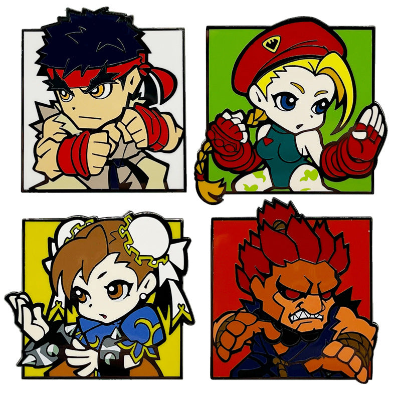 Street Fighter Ryu Ken Akuma Hadoken Pin
