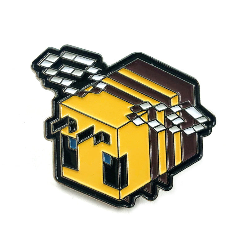 Cute Cartoon Pixel Bee Pin