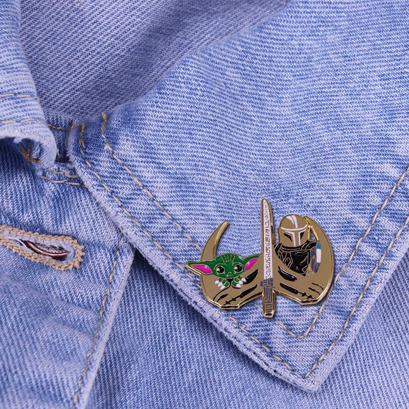 The Mandalorian And Baby Yoda Pin