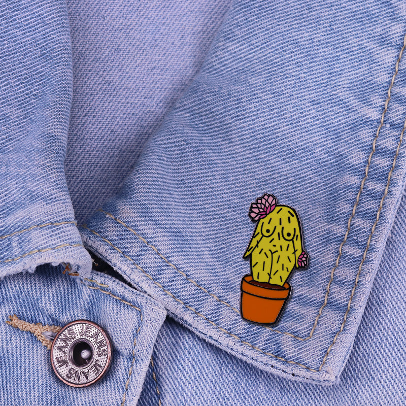 Cactus Girl Fashion Feminism Pin