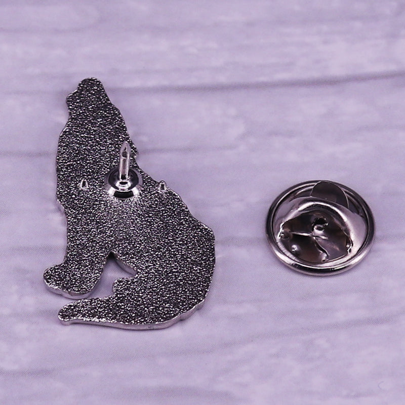 Howling Wolf Moon Phase Pin