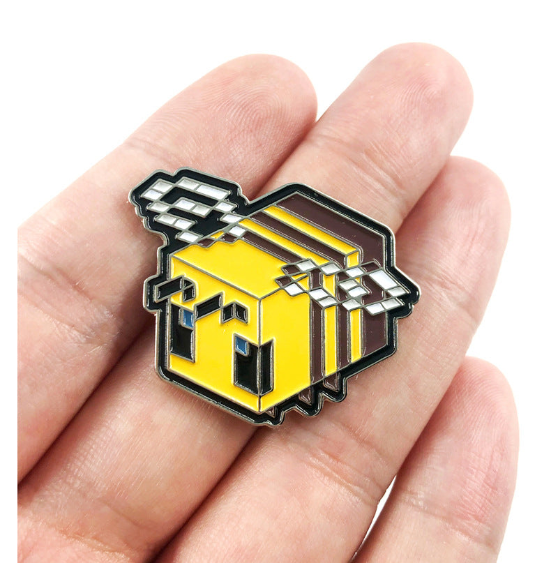 Cute Cartoon Pixel Bee Pin