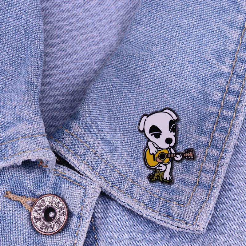 Animal Crossing: New Leaf K.K. Slider Guitar Dog Pin