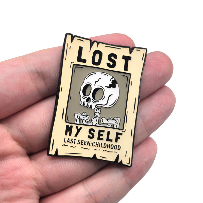 Skull Lost Childhood Self Luminous Pin