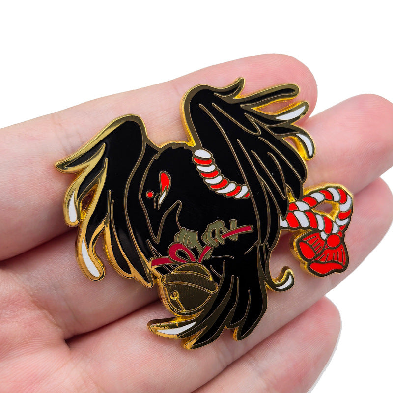 Mythical Crow Shinto Shrine Shimenawa Pin