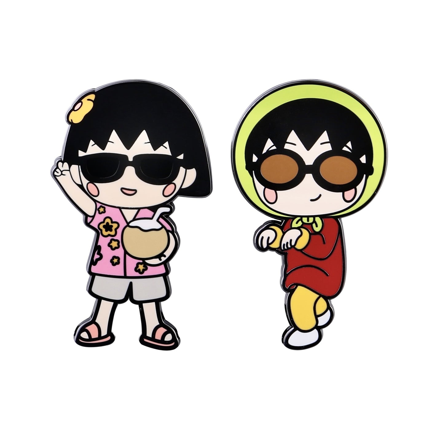 Chibi Maruko-chan with Sunglasses Pin