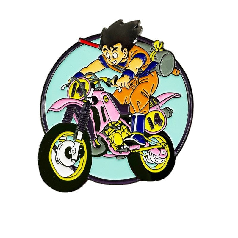 Dragon Ball Goku Motorcycle Cartoon Fan Gift Accessory Pin