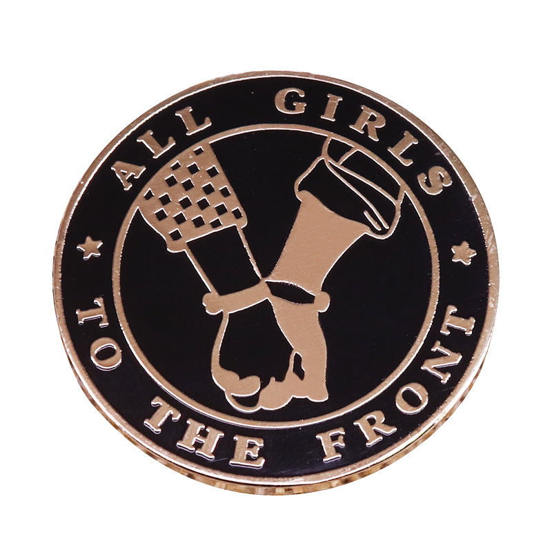 front view of All Girls To The Front Pin