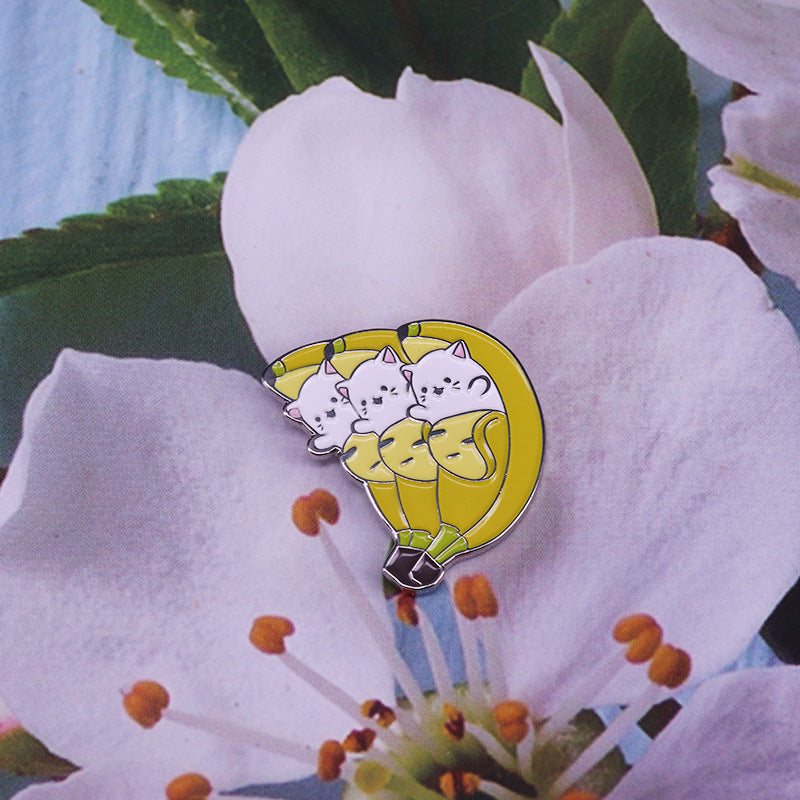 A String Of Banana Cats Pin
