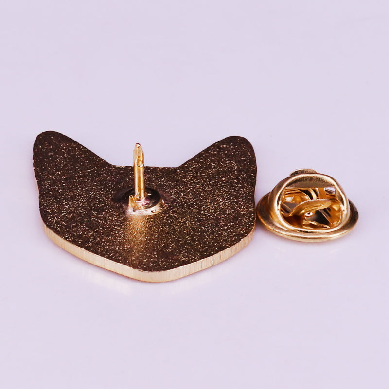 Skull Cat Head Halloween Pin