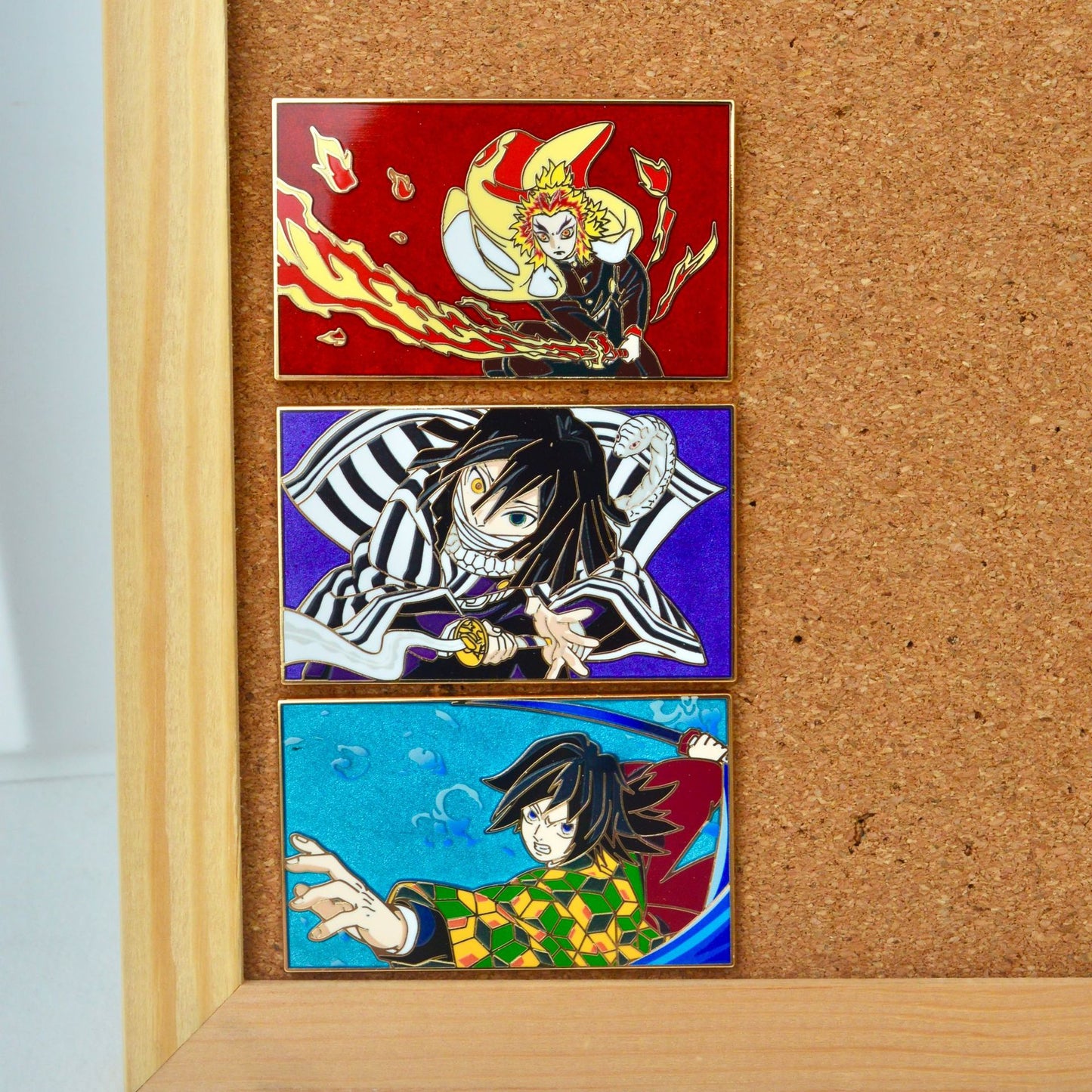 Demon Slayer: Kimetsu no Yaiba Giyu Tomioka, Obanai Iguro, Kyojuro Rengoku Pin