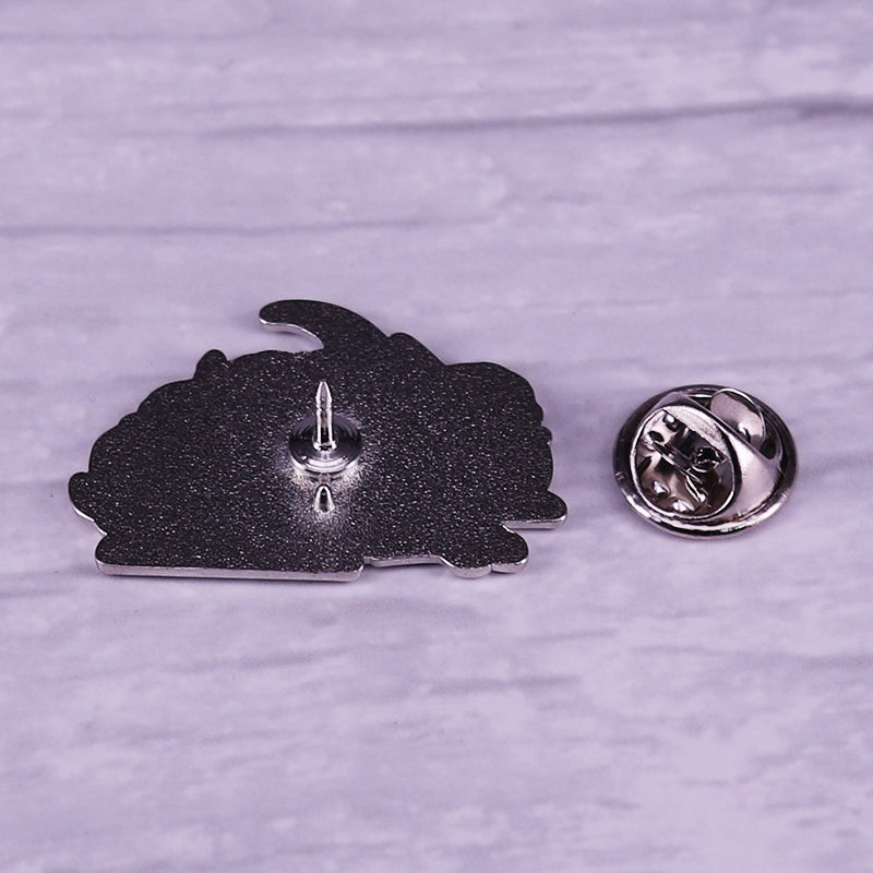 Snow Fox Dream Moon Cloud Flower Pin