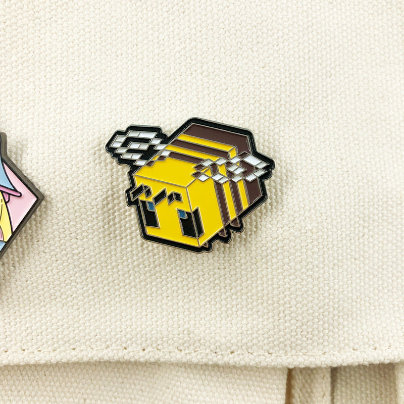 Cute Cartoon Pixel Bee Pin