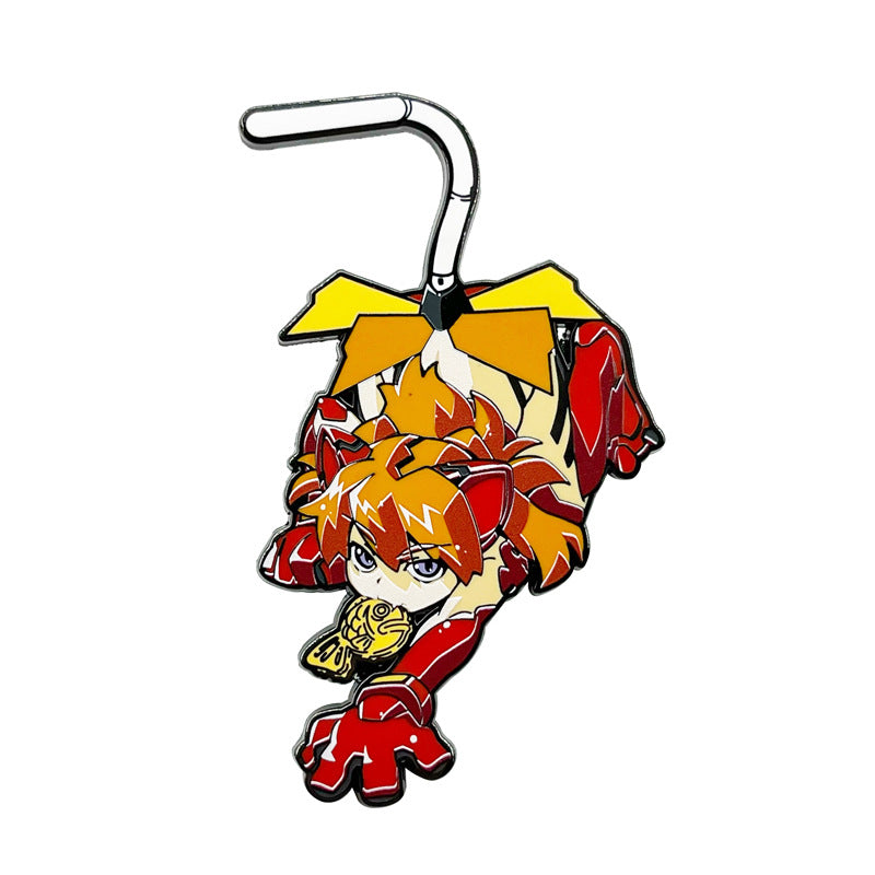 Asuka Cat Evangelion Pin
