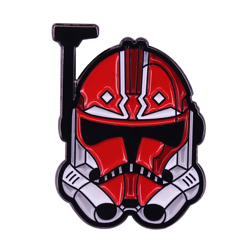 front view of The Mandalorian Boba Fett Helmet Star Wars Pin