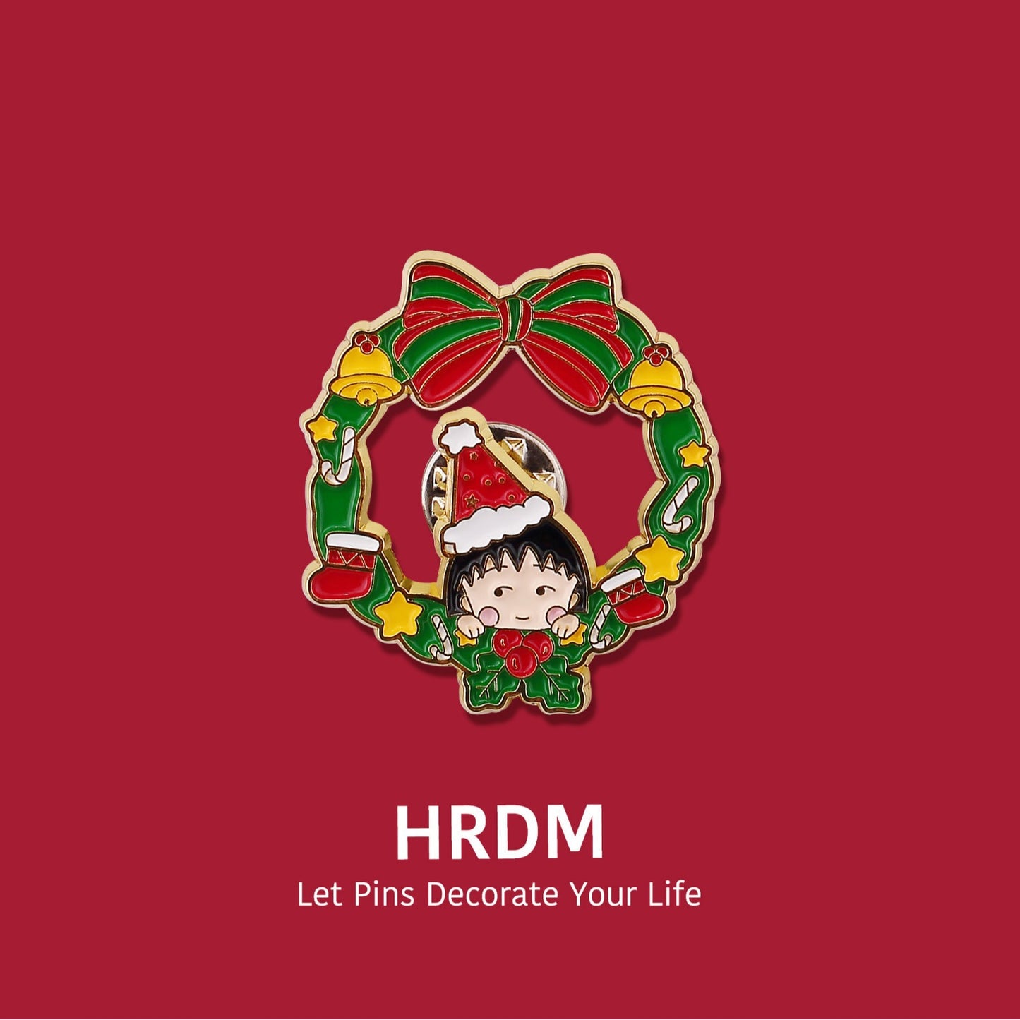 Chibi Maruko-chan Christmas Pin