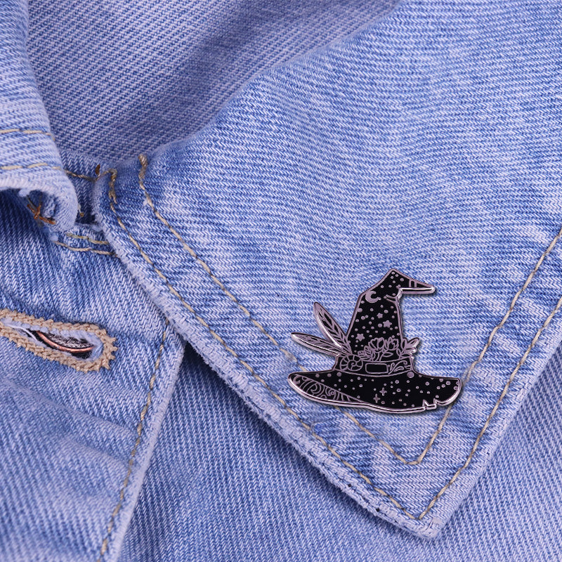 Witch Stars Moon Pin