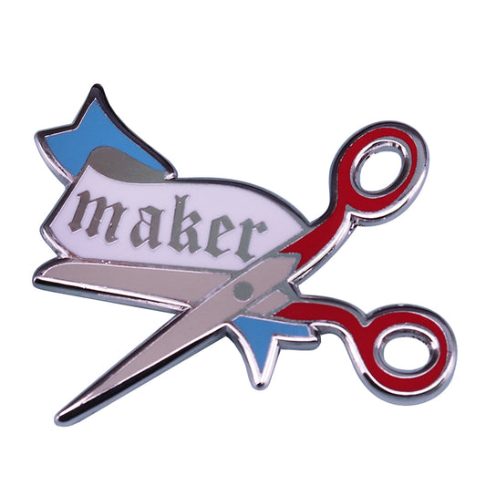 Retro Red Scissor Maker Pin