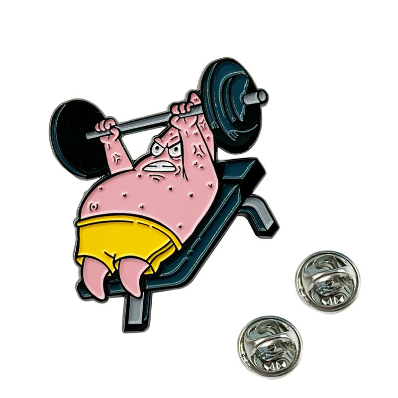 SpongeBob Patrick Fitness and Weight Loss Enthusiast Pin