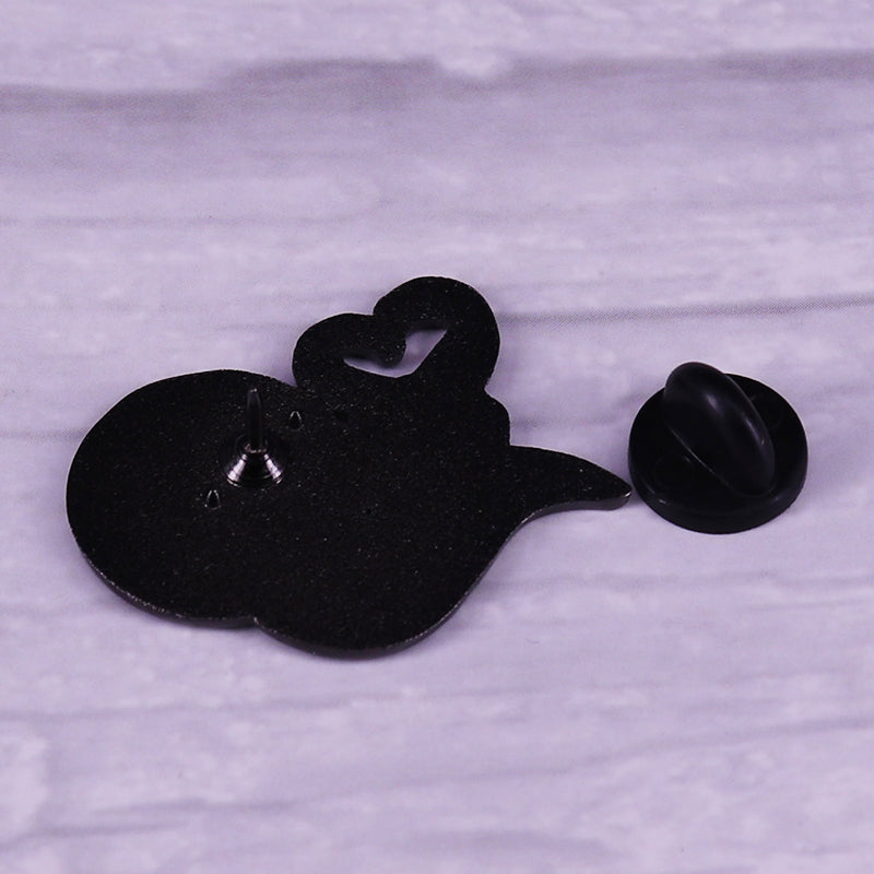 Scaredy Dog And The Glimmering Moon Skull Pin