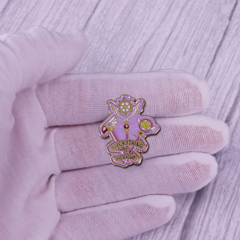 Everything Will Be Fine Magic Wand Cardcaptor Sakura Pin