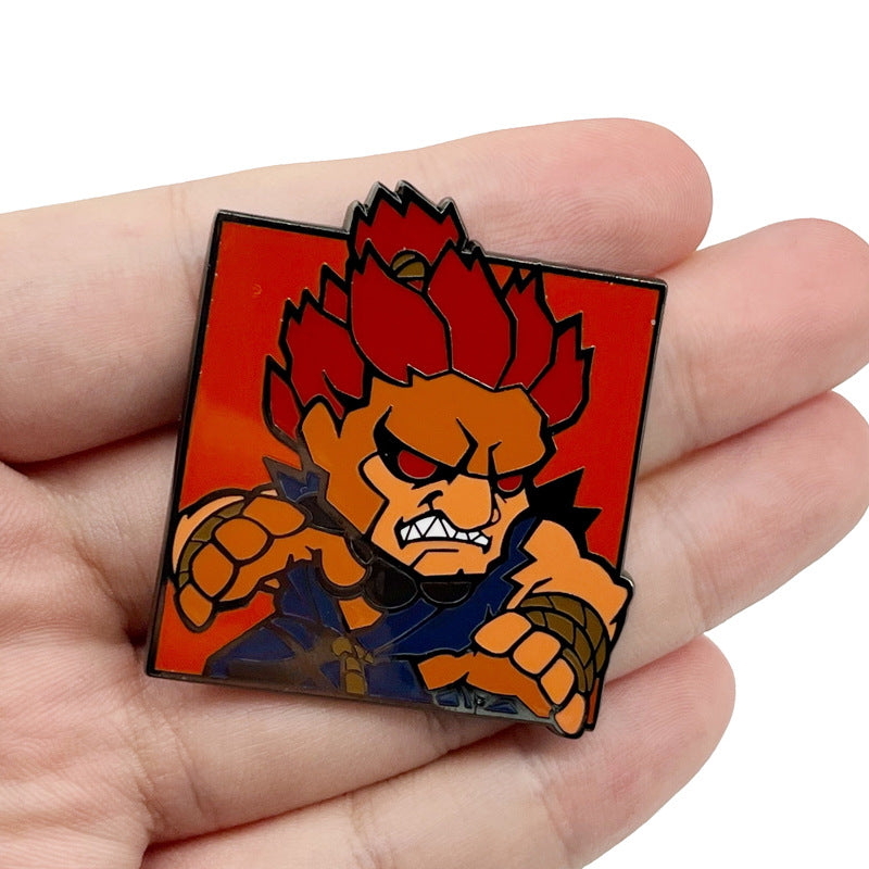Street Fighter Ryu Ken Akuma Hadoken Pin