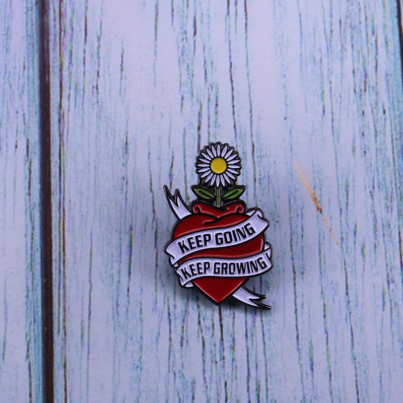 Keep Going Keep Growing Pin