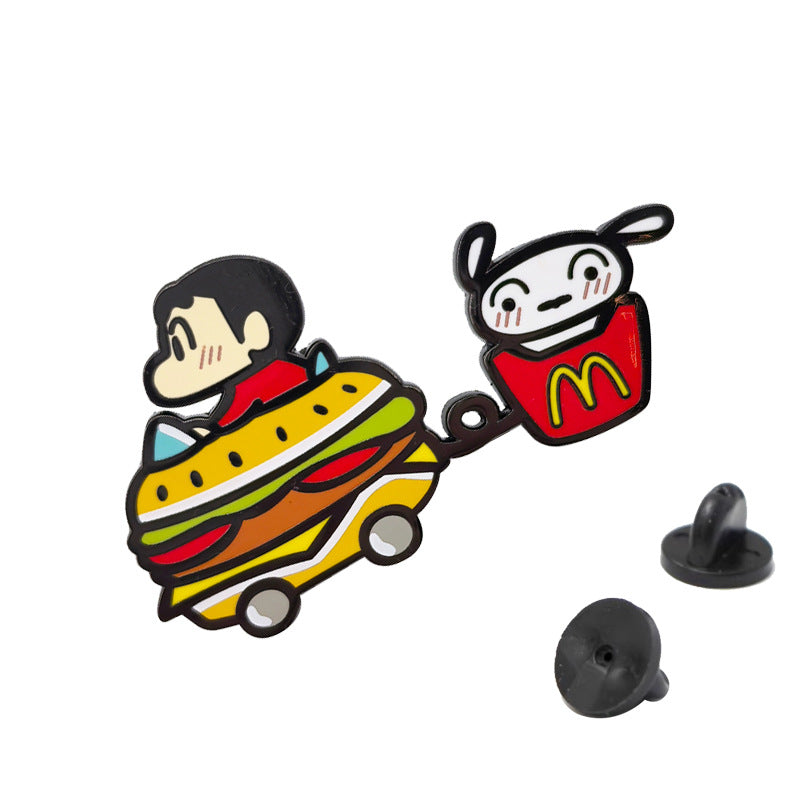 Crayon Shin-chan and Shiro Cartoon Pin
