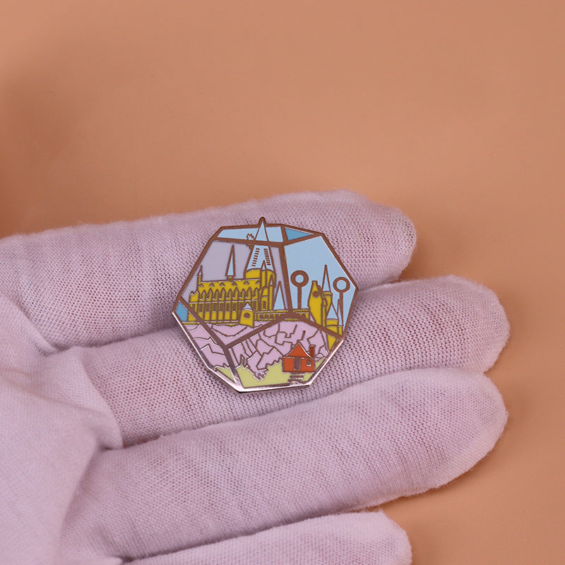 Harry Potter Hogwarts Glass Container D20 Dice Pin