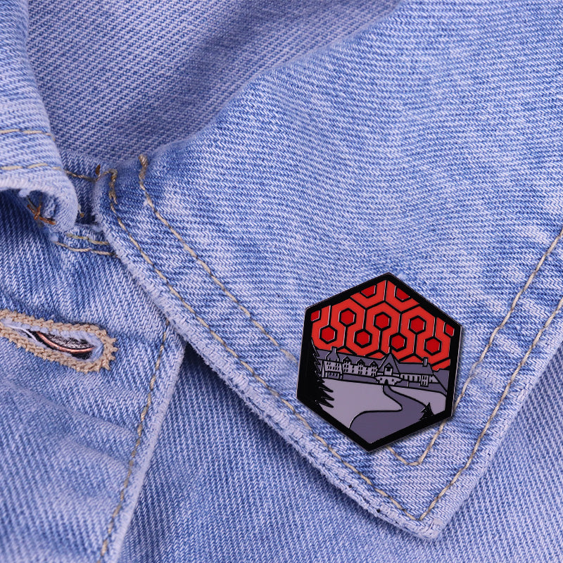 The Lookout Hotel Carpet Hexagon Pin