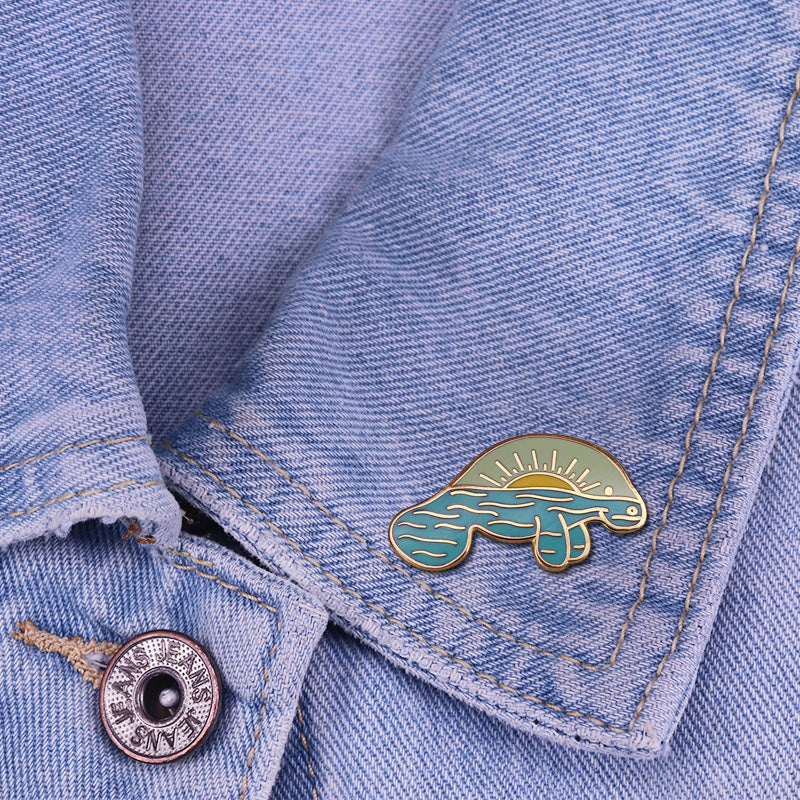 Manatee Sunrise View Pin