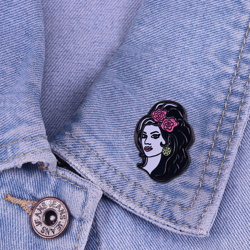 Amy Winehouse Art Pin