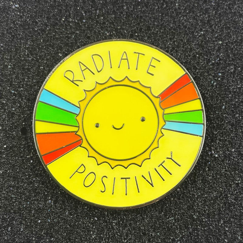 Spreading Positive Energy, Cute Rainbow Little Sun Accessory Pin