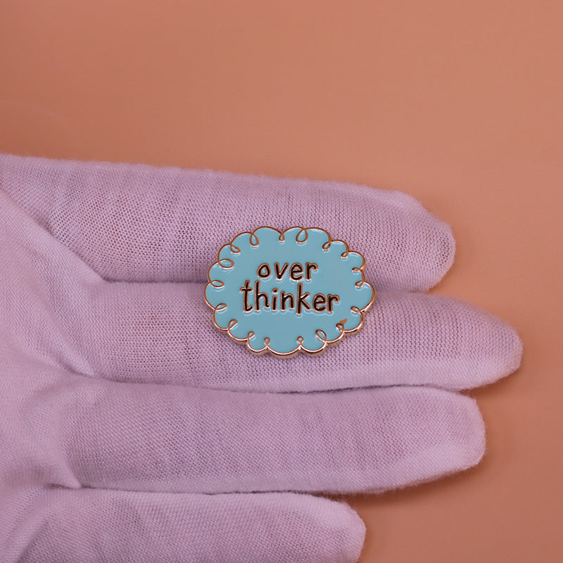 Thinker Cloud Overthinking Pin