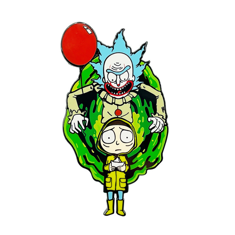 Rick and Morty Pennywise-style Clown Pin