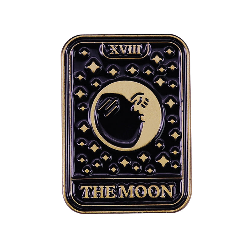 front view of The Moon Tarot Pin