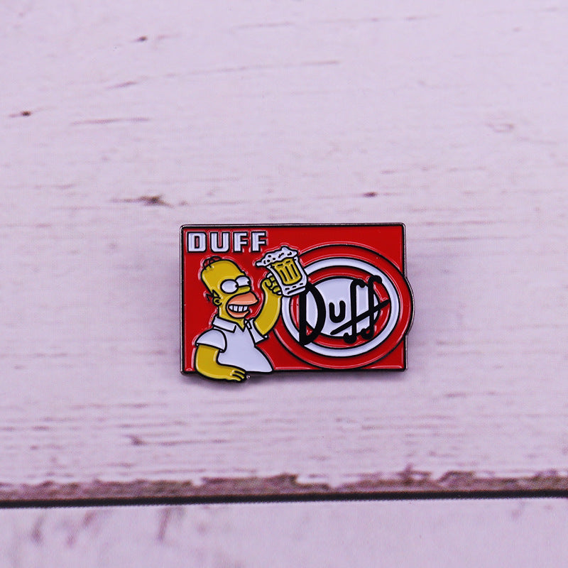 Homer Simpson Duff Beer Pin