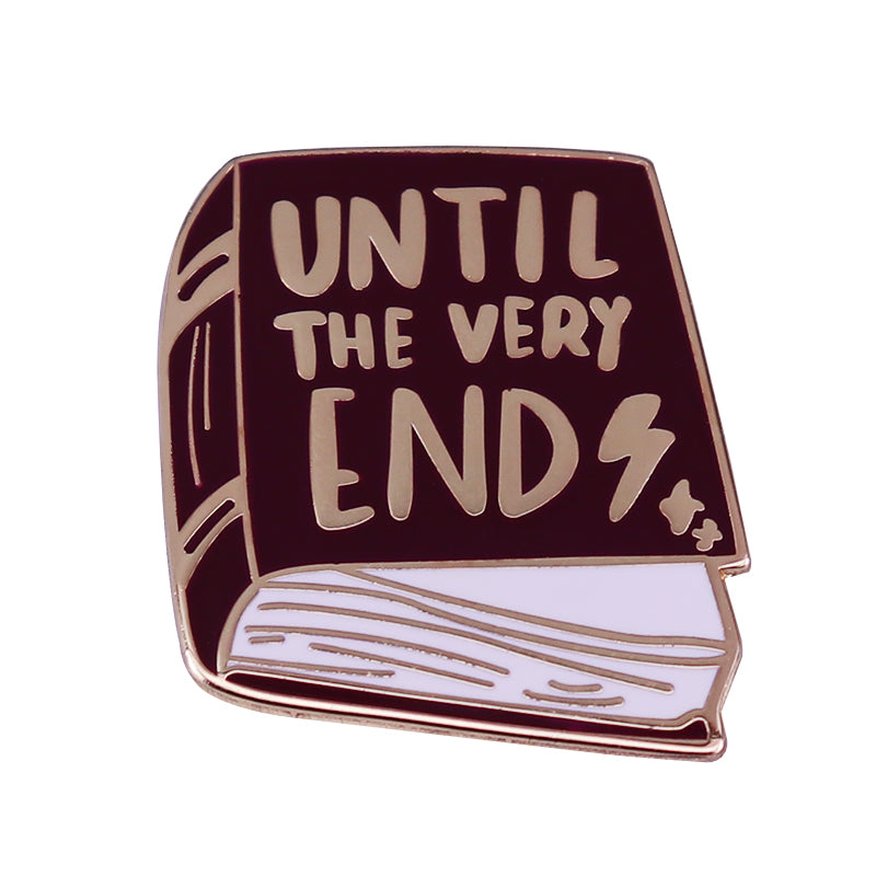 front view of Until The End - Book Harry Potter Magic Pin