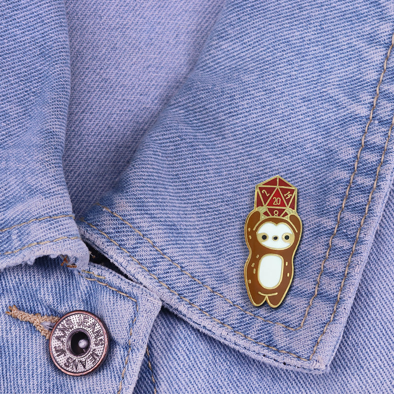 Sloth Dungeons & Dragons Game Pin