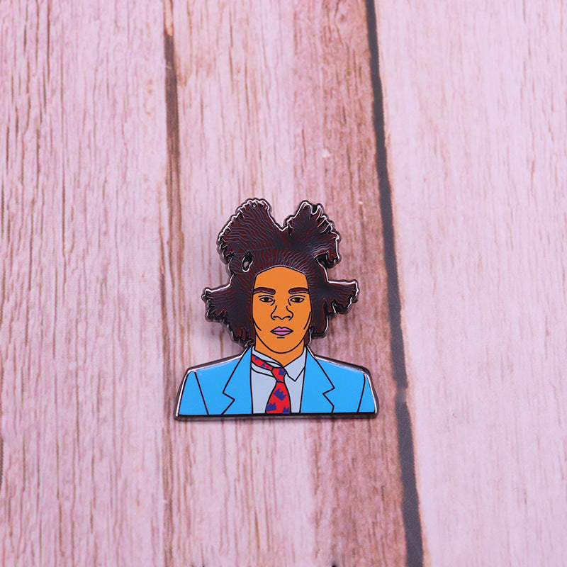 Basquiat Graffiti Art Pin