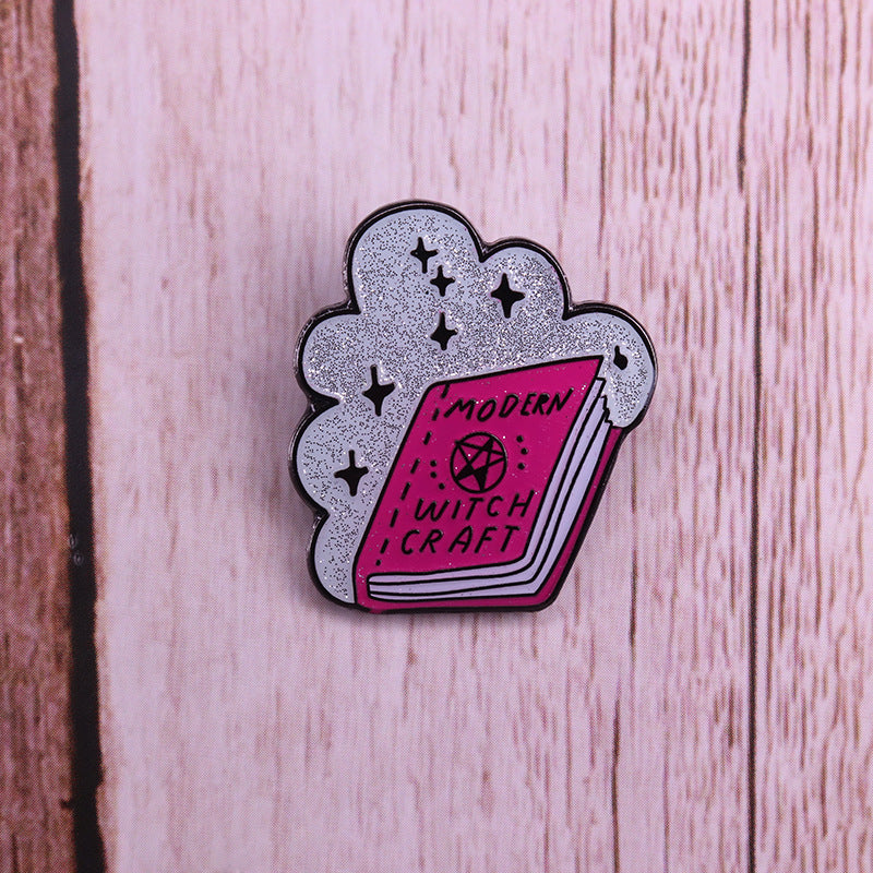 Witchcraft Spells Book Pin