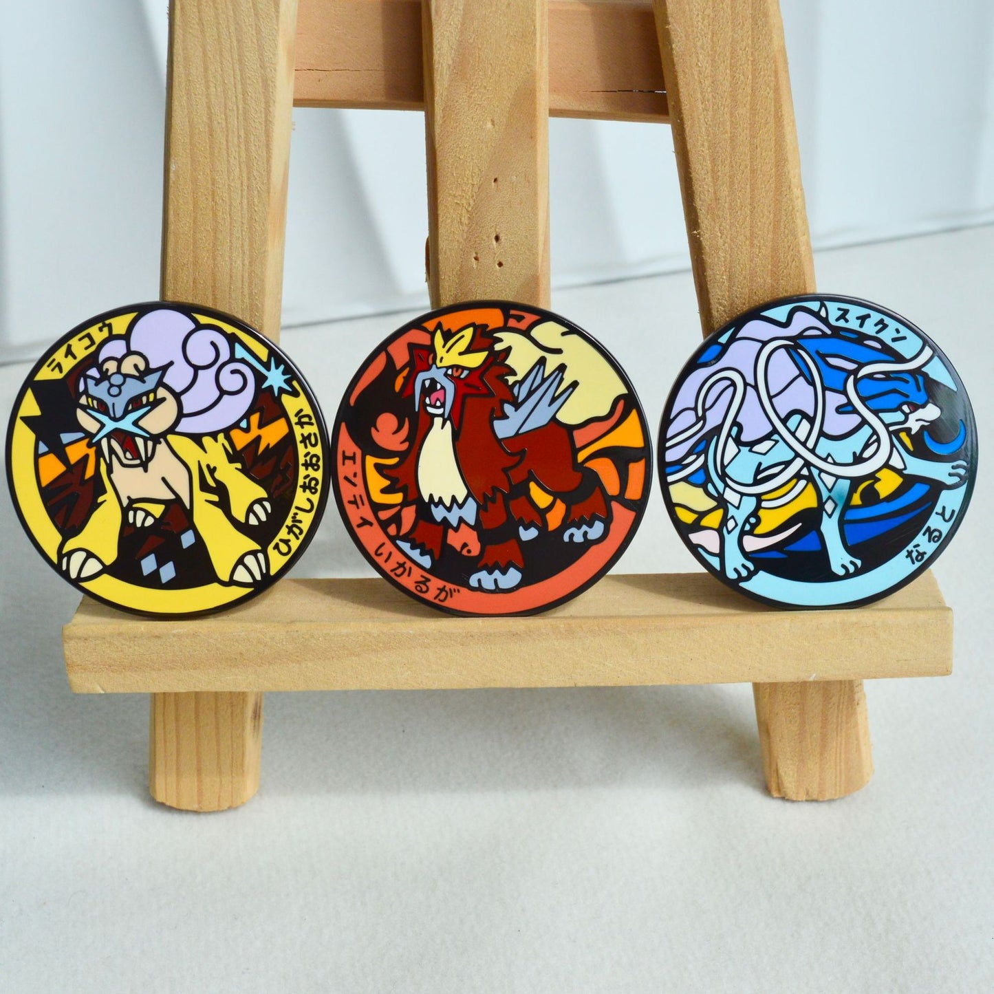 The Three Sacred Beasts Raikou Suicune Entei Pin
