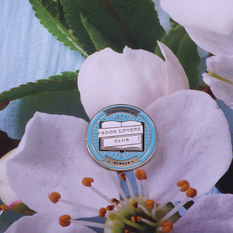 Book Friends Club Button Pin