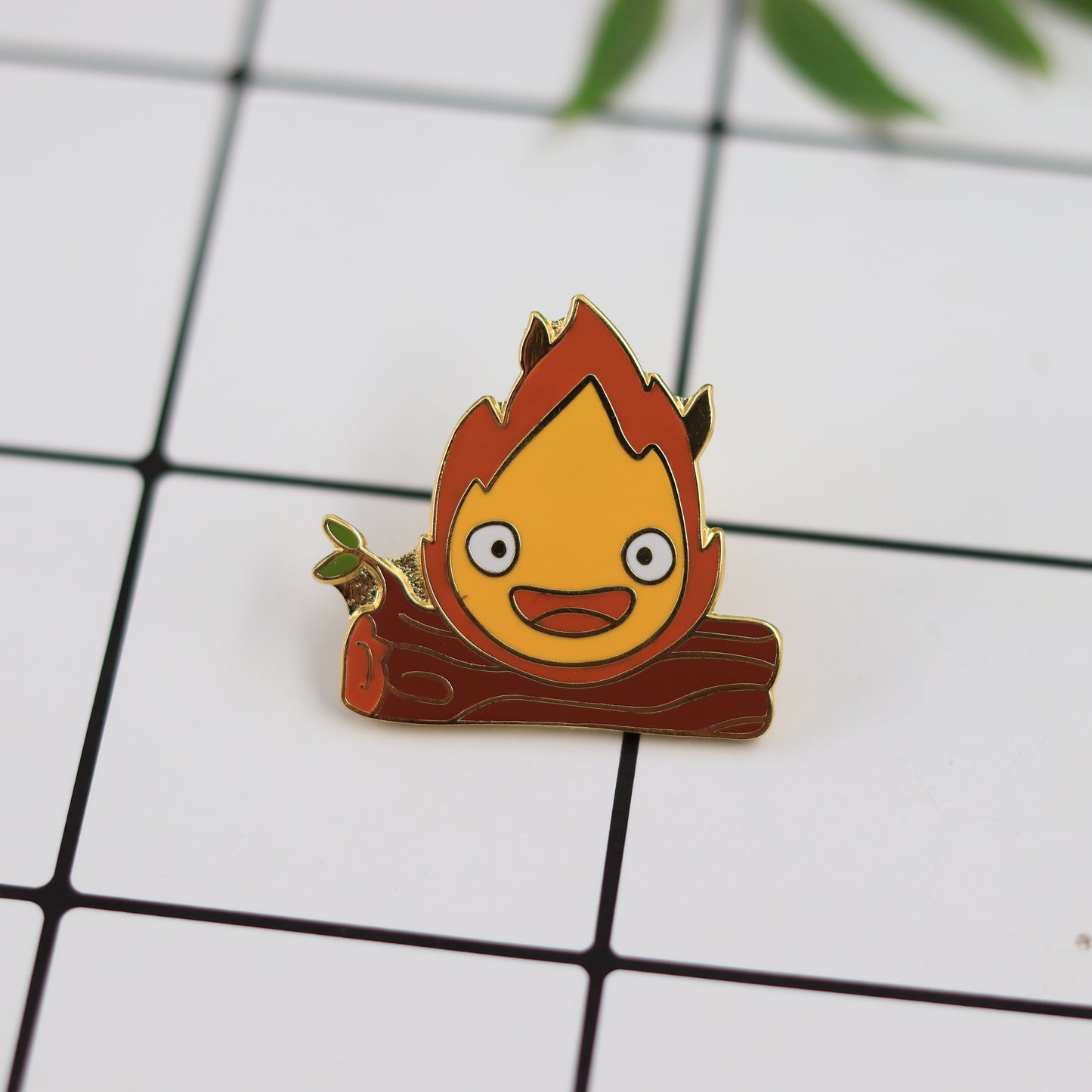 Stickman Little Flame Fire Demon Calcifer Pin