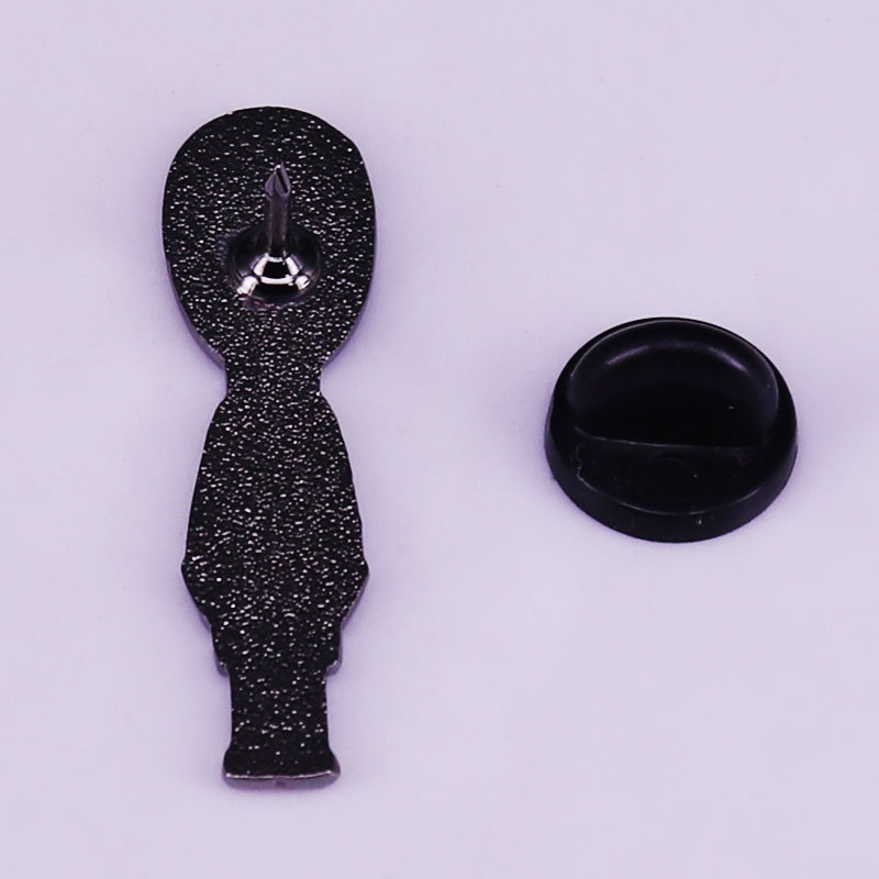 Pale Sad Adams Gothic Halloween Pin