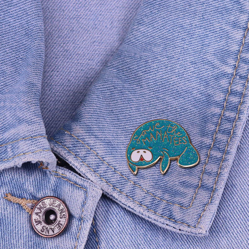 Saving Manatees Pin